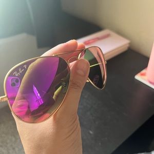 Polarized Pink Aviator Ray Bans